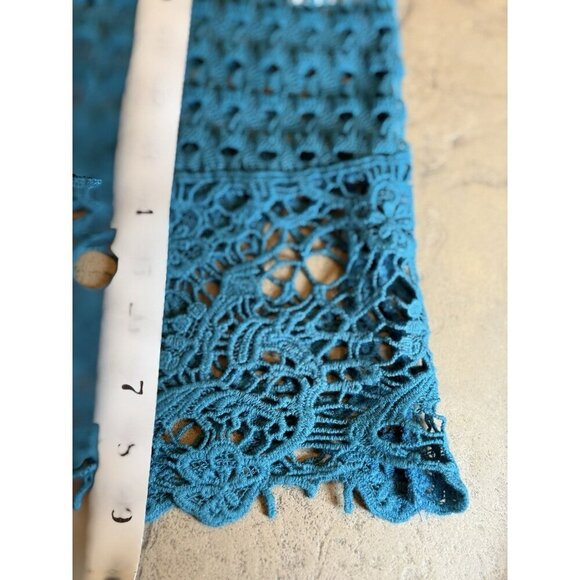 Umgee Women’s Teal Tunic Coverup Sz Large Crochet Lace - Picture 9 of 9